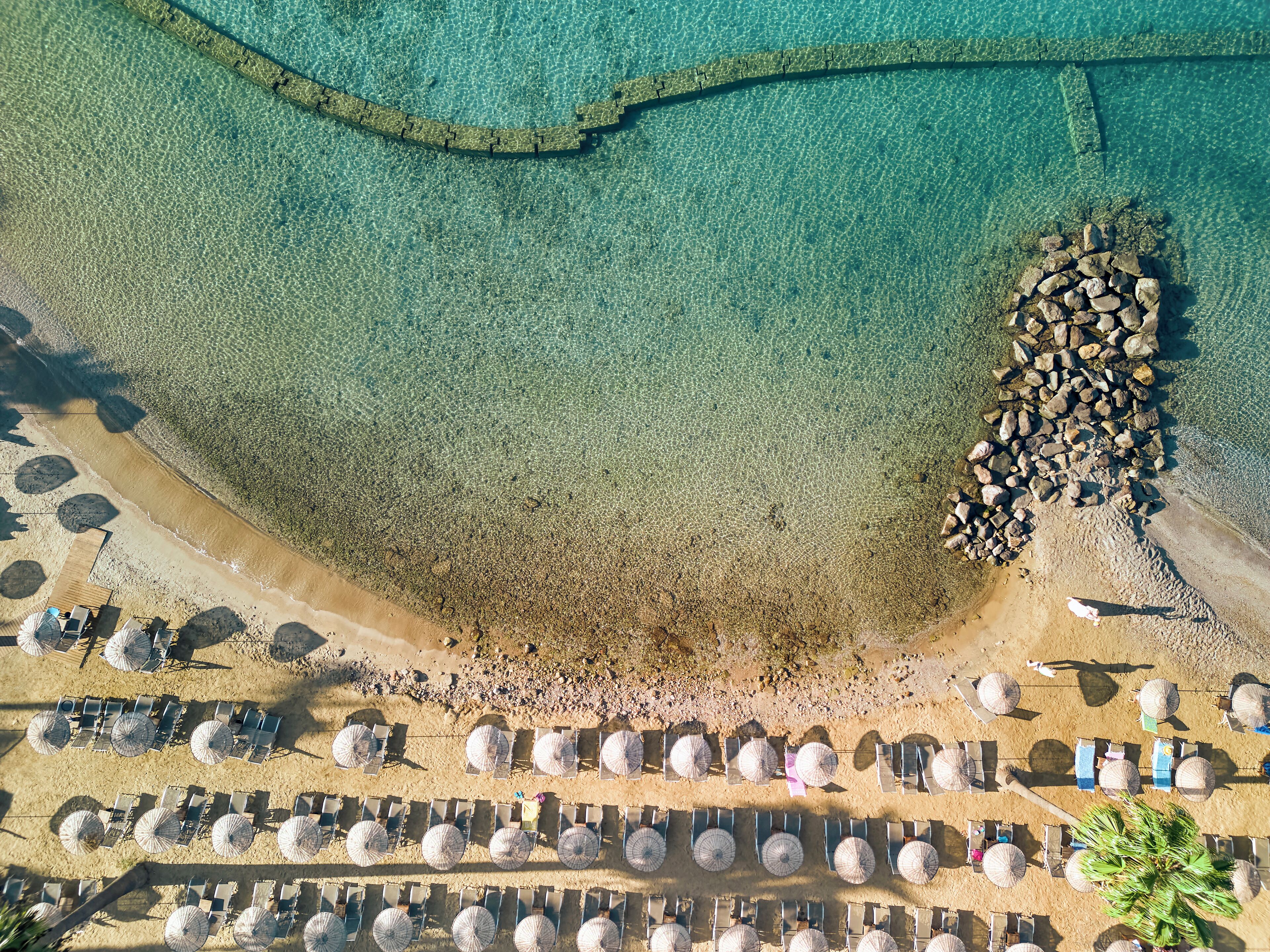 Private beach, beach cabanas, sun loungers, beach umbrellas