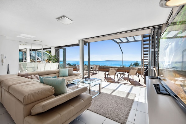 Penthouse Suite Casablanca - 4 Bedroom | Living area | Flat-screen TV, DVD player - Picture Point Terraces (Noosa Heads)