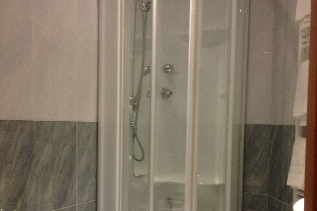 shower, free toiletries, hair dryer, bidet