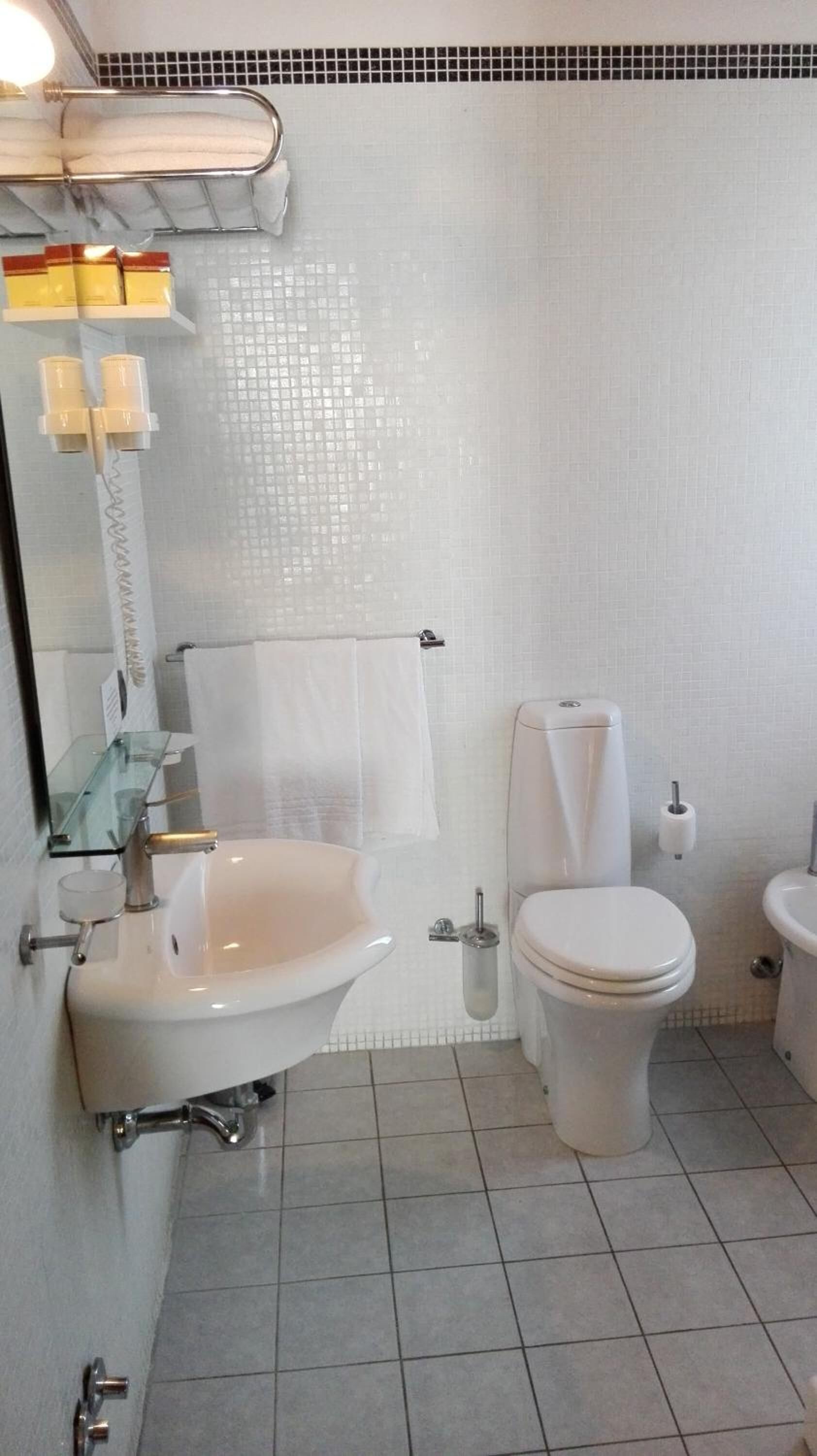 shower, free toiletries, hair dryer, slippers