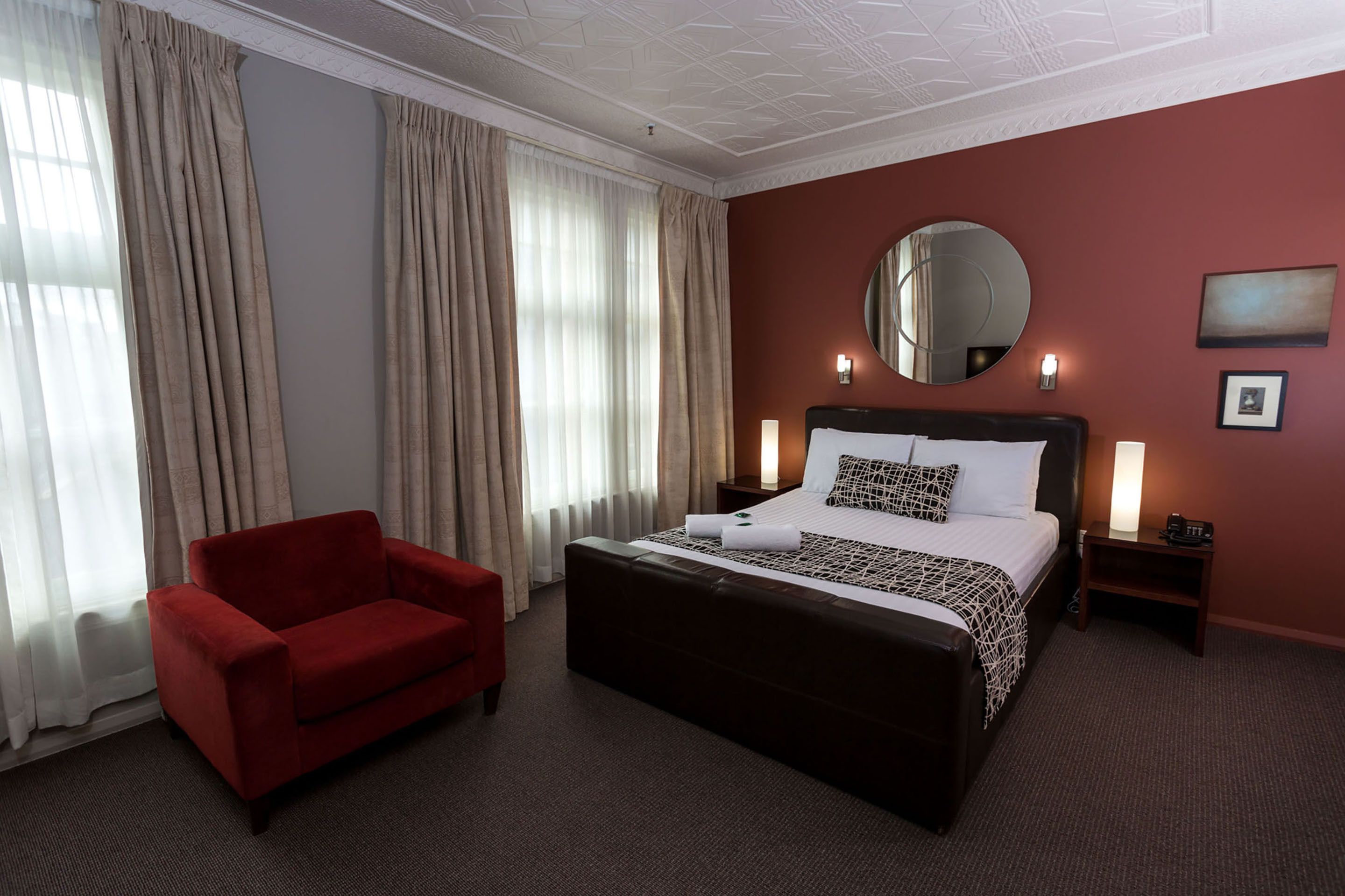 queen room  | desk, blackout curtains, iron/ironing board, free wifi