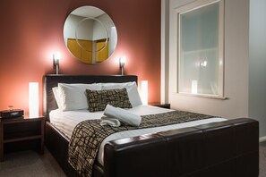 Desk, blackout curtains, iron/ironing board, free WiFi