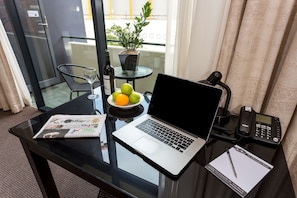 Balcony Room | Desk, blackout drapes, iron/ironing board, free WiFi