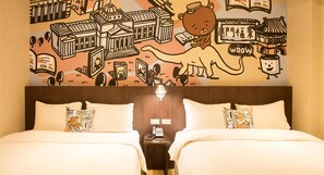 Comfort Quadruple Room, 2 Double Beds, No Windows - Just Live Inn Taipei Station (Taipei)