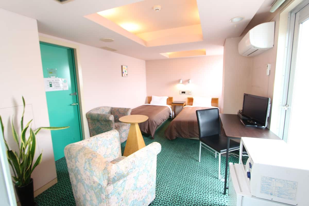Chambre avec lits jumeaux, 2 lits une place, fumeur