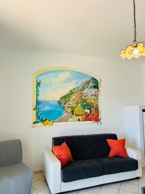 Comfort Apartment, Balcony, Sea View (3 persone) | Living area