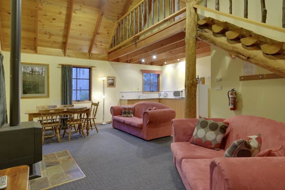 Two Bedroom Cabin | In-room safe, desk, blackout drapes, iron/ironing board