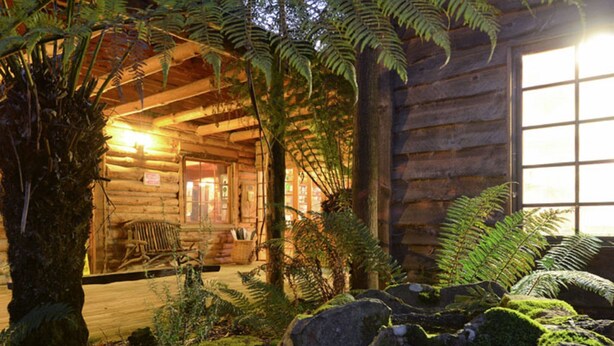Front of property - evening/night - Lemonthyme Wilderness Retreat (Moina)