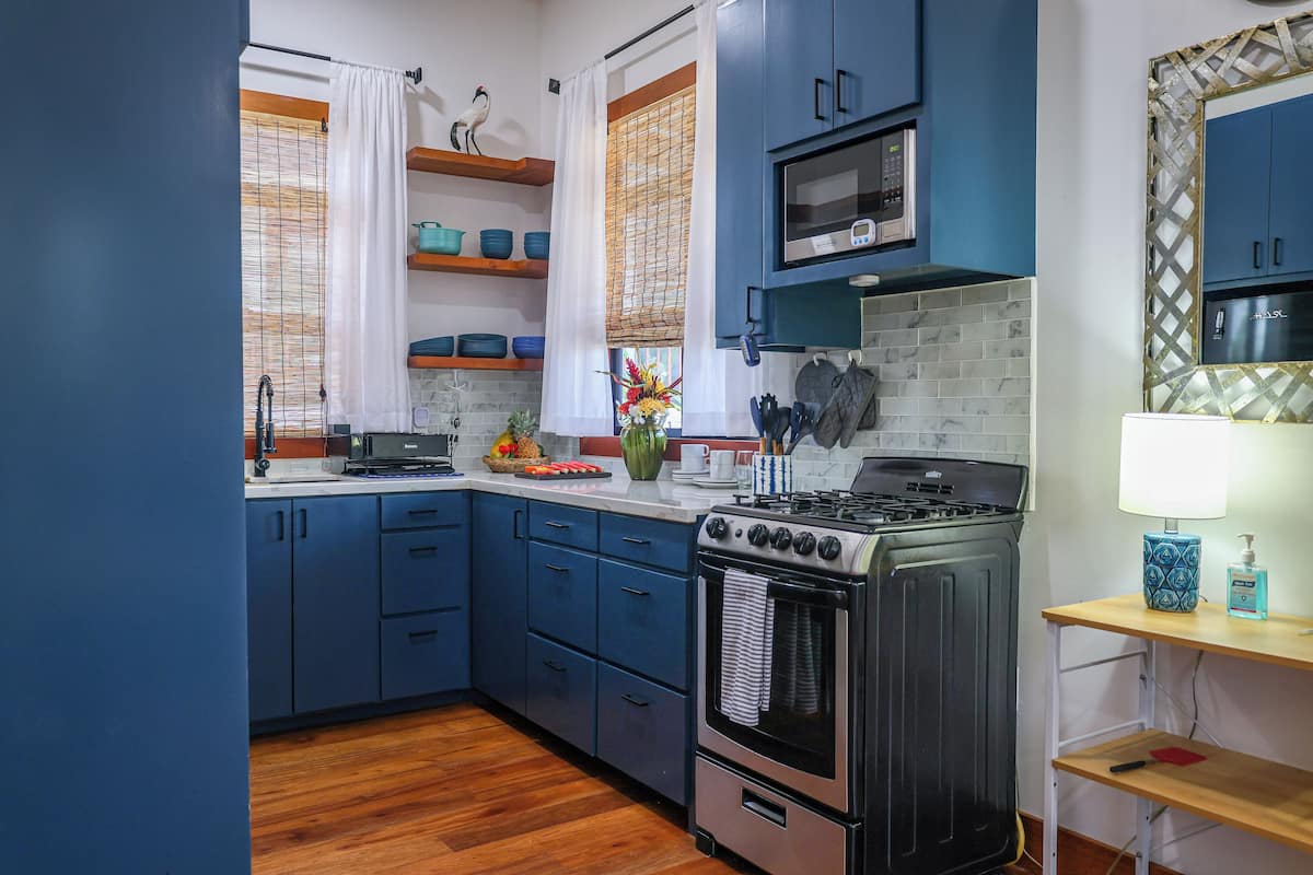 seaclusion family home (not on beach) | private kitchen | fridge, coffee/tea maker