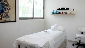 Body treatments, body scrubs, facials, manicures and pedicures