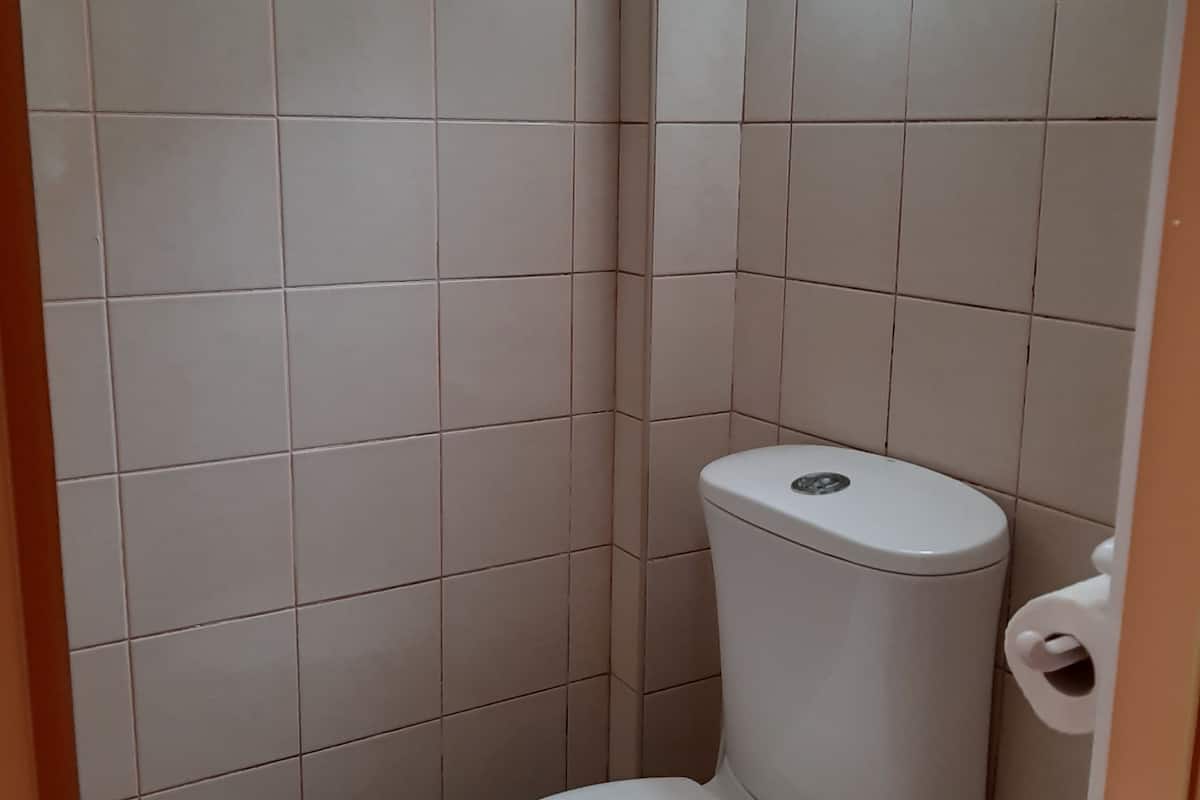 shower, free toiletries, towels