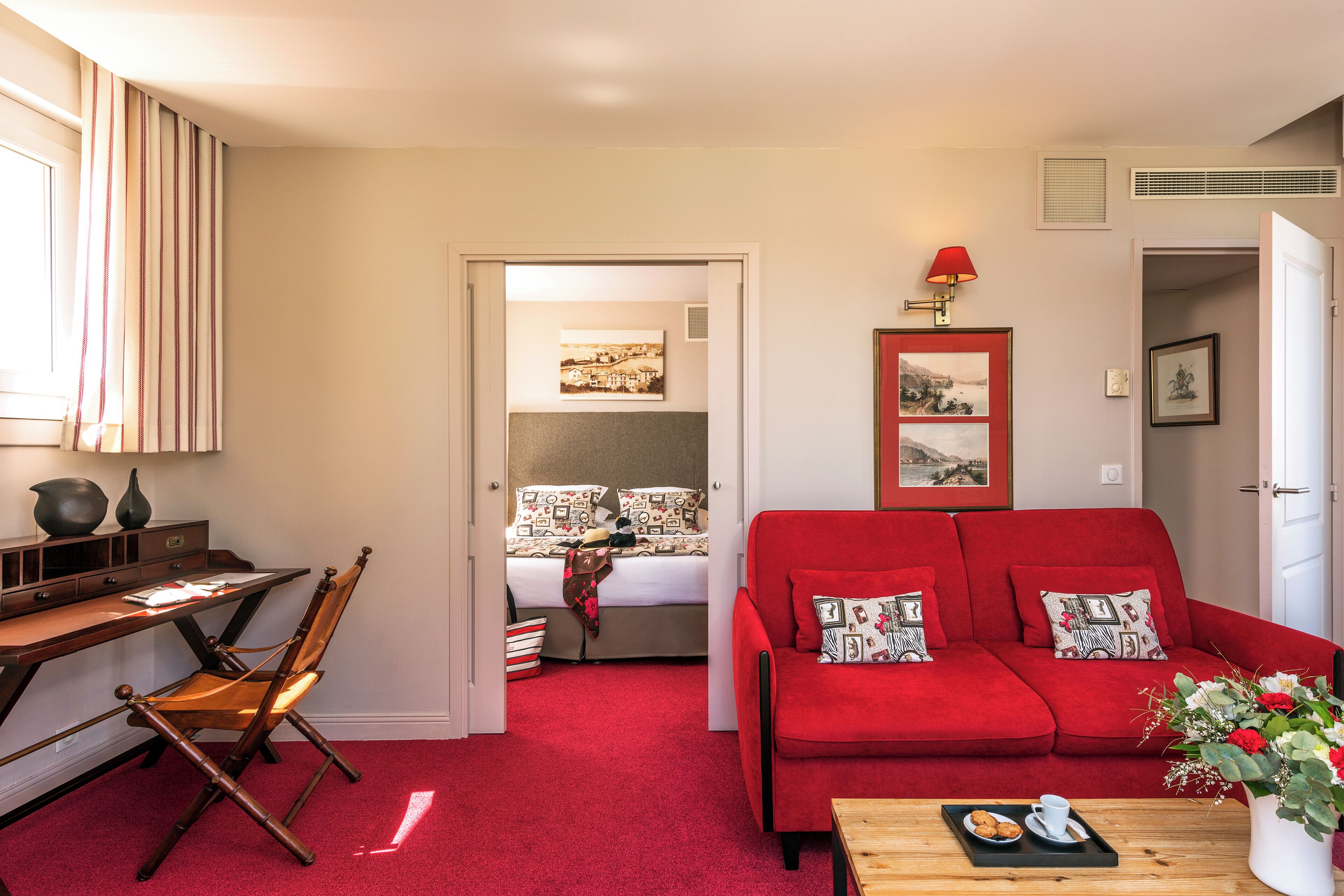 suite, partial sea view | living area | 22-inch flat-screen tv with digital channels, tv