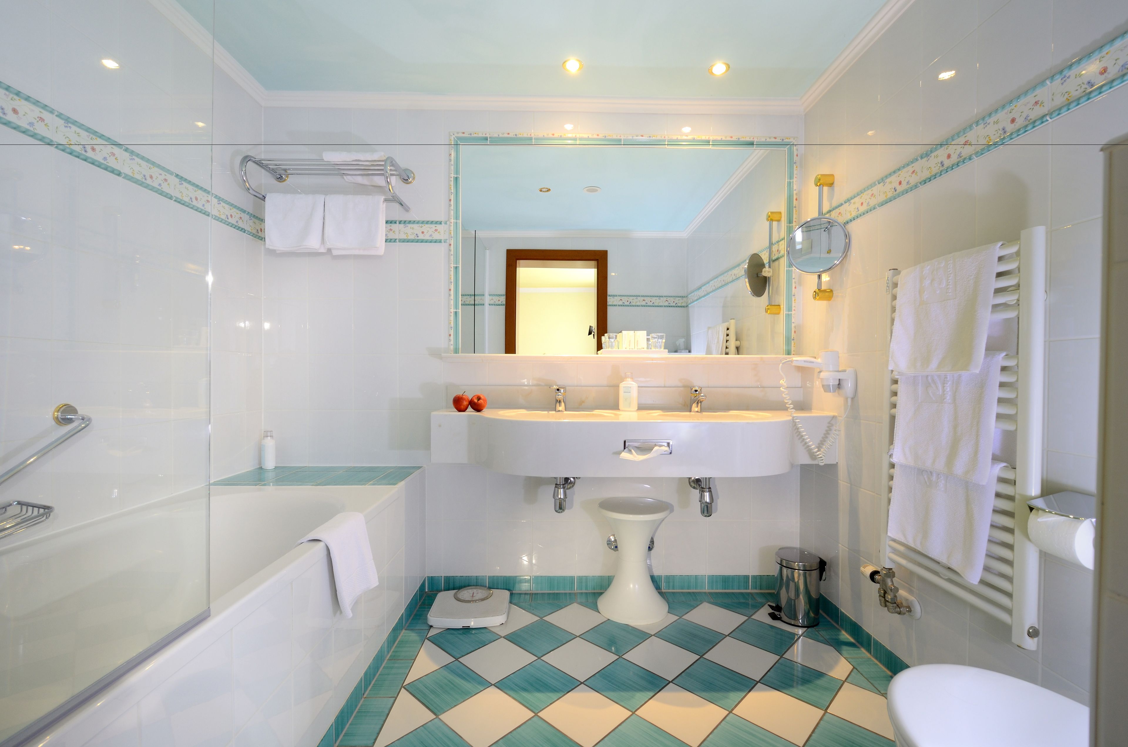 free toiletries, hair dryer, bathrobes, slippers