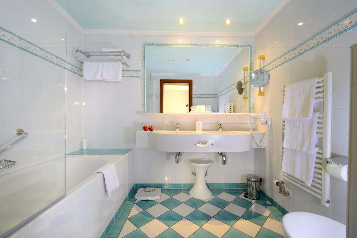 free toiletries, hair dryer, bathrobes, slippers