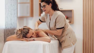 Body treatments, body scrubs, facials, manicures and pedicures, massages