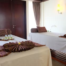 Couples treatment rooms, hot tub, deep-tissue massages, body scrubs