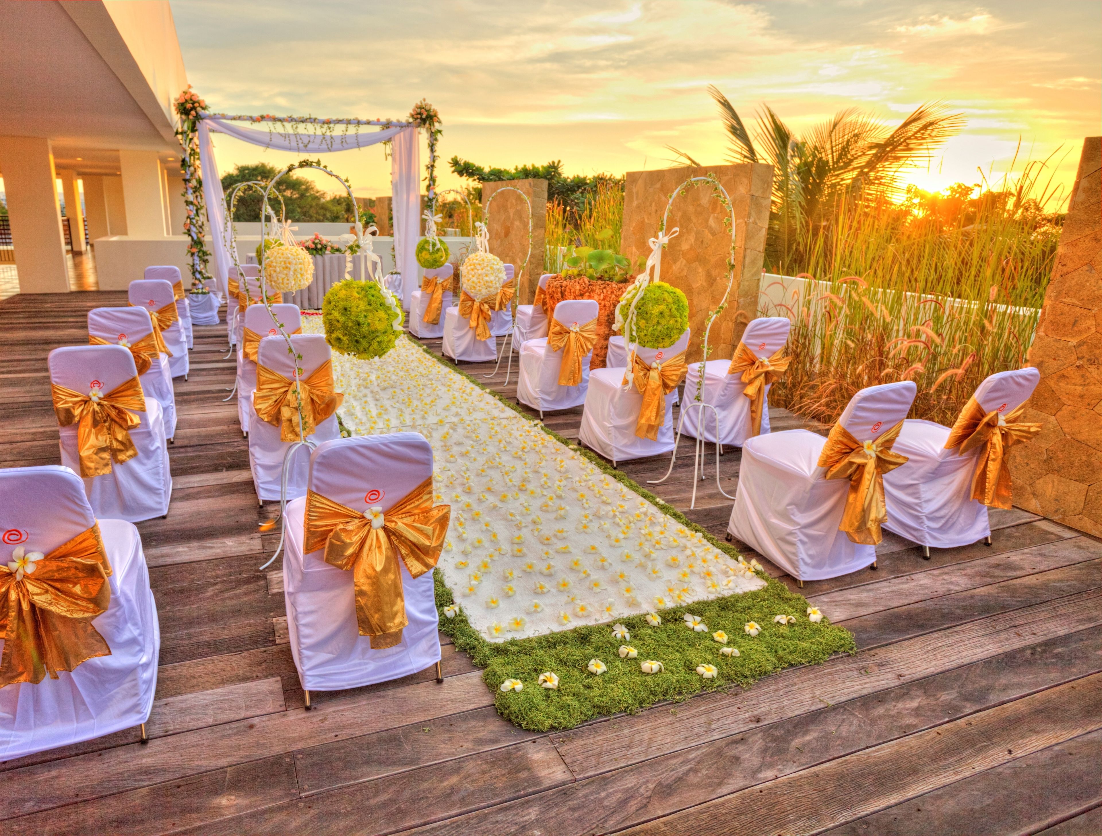 outdoor wedding area