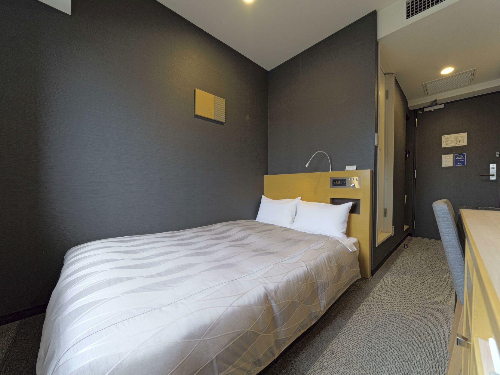 Desk, blackout drapes, soundproofing, iron/ironing board