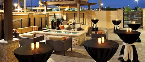 Outdoor banquet area