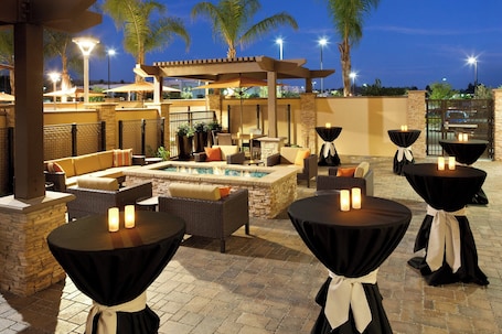 Outdoor banquet area