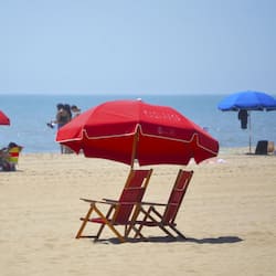 En la playa