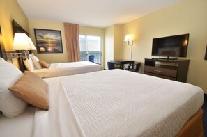 Room, 2 Queen Beds, Pets Not Allowed, Oceanfront | Blackout drapes, iron/ironing board, free WiFi, bed sheets - Crystal Beach Hotel (Ocean City)