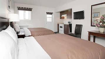 Room, 2 Queen Beds, Non Smoking (Efficiency) | In-room safe, blackout curtains, iron/ironing board, free WiFi