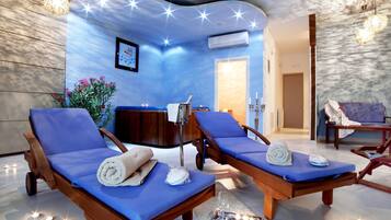 Sauna, hot tub, body treatments, body scrubs, facials