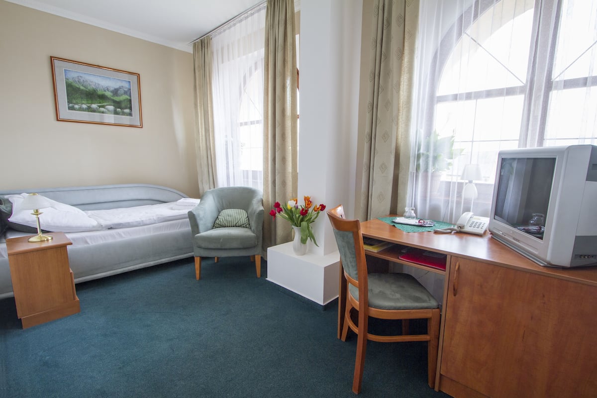 Standard Single Room | In-room safe, desk, blackout drapes, iron/ironing board
