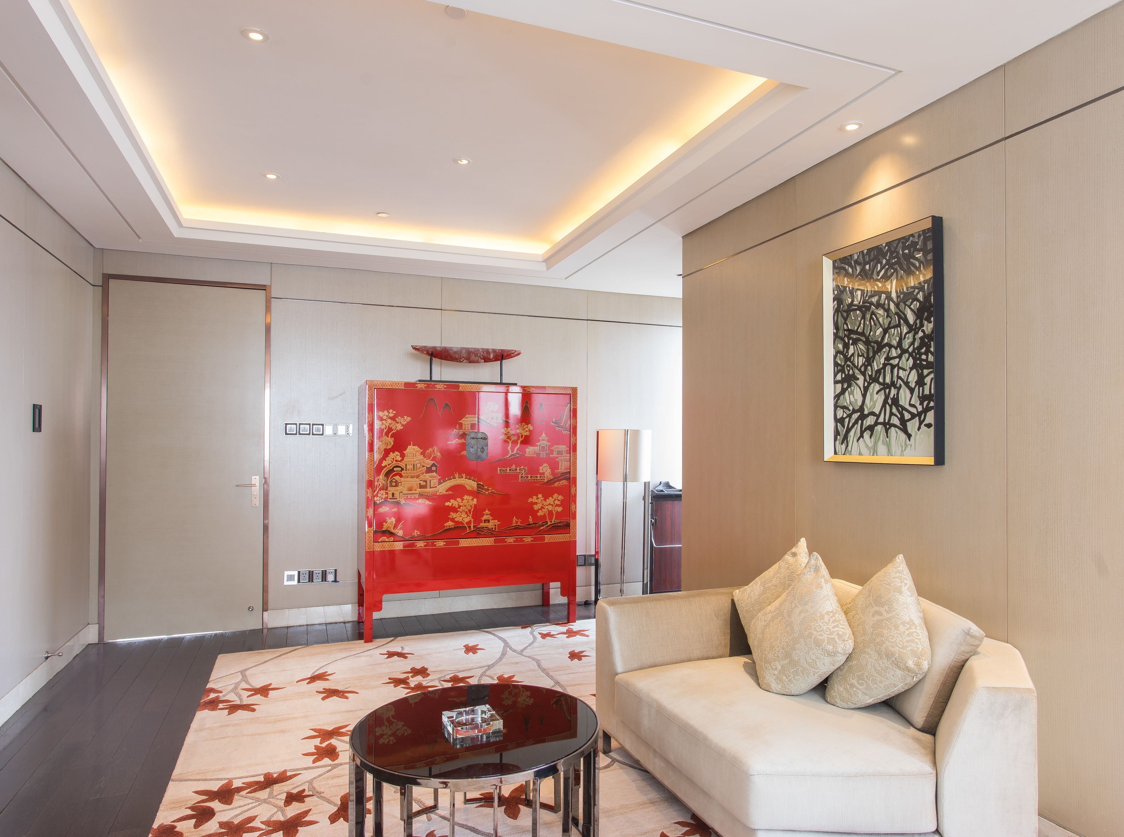 westin, premier room | living area | lcd tv, dvd player, ipod dock