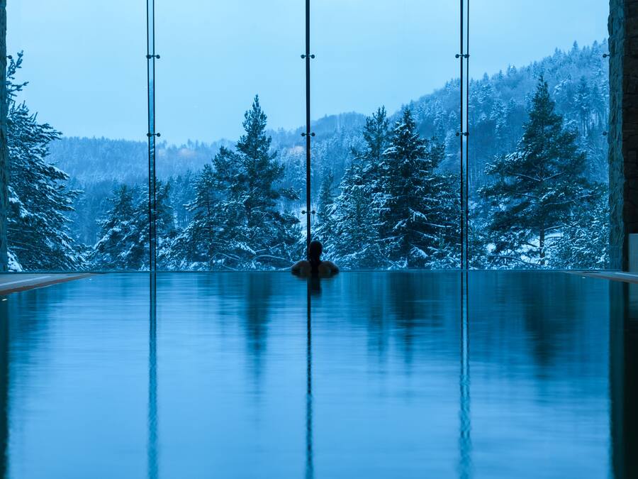 Indoor pool, open 7:00 AM to 10:00 PM, sun loungers