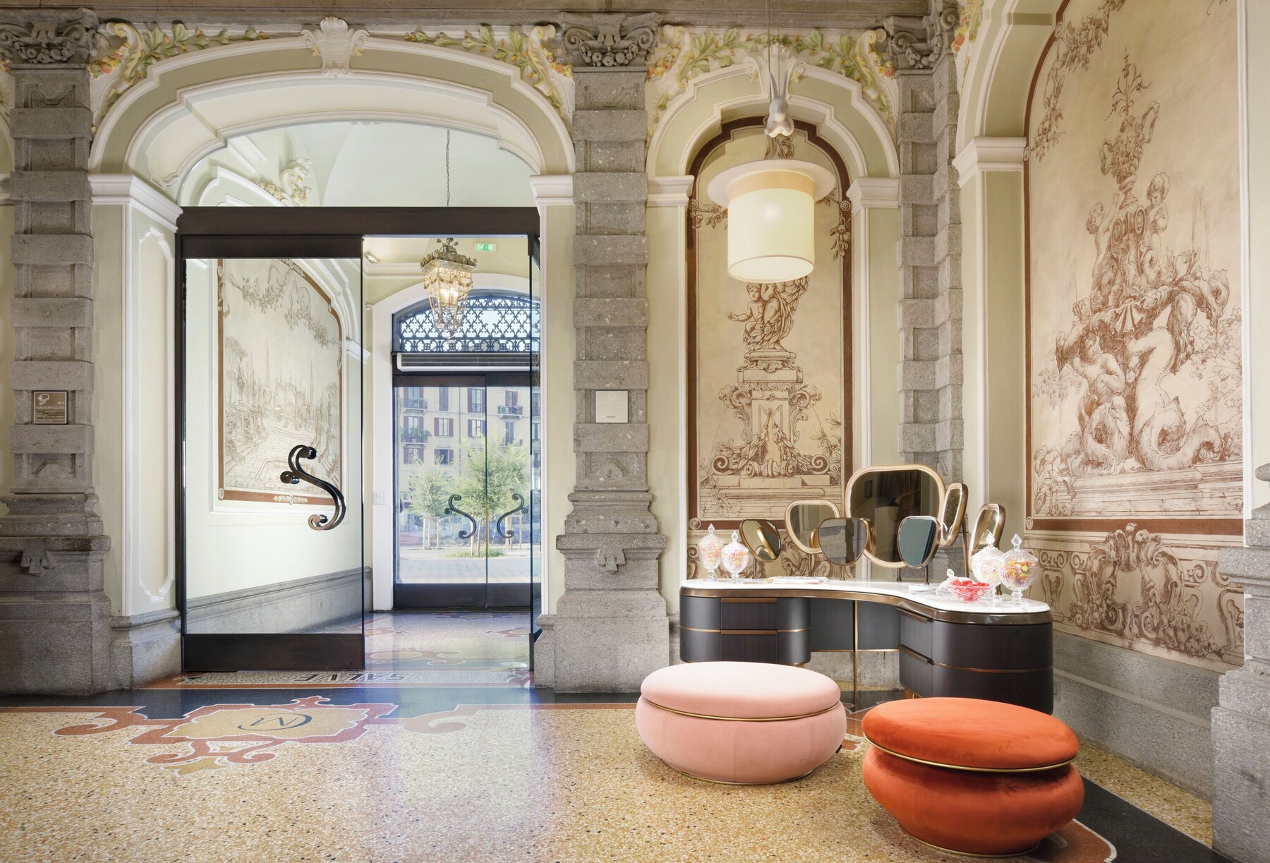 Interior entrance