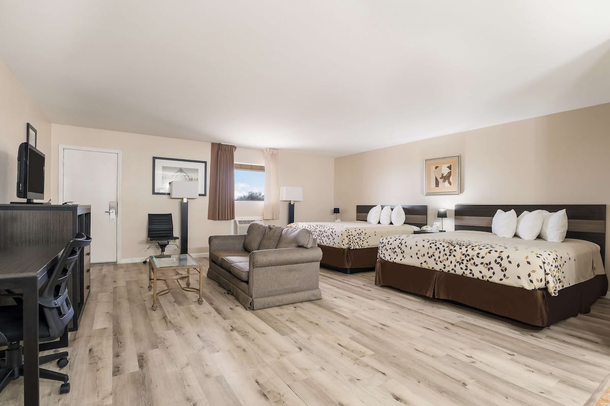 Suite, Non Smoking (2 King Beds) | Desk, laptop workspace, free WiFi, bed sheets