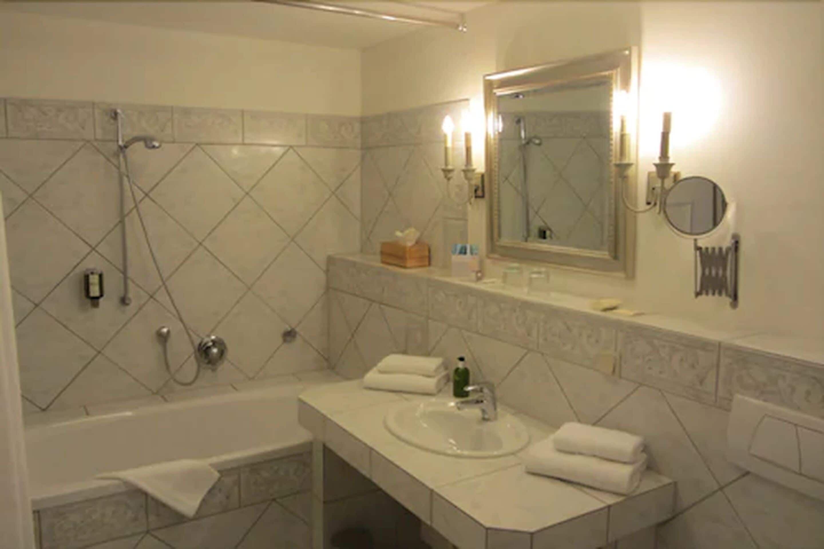 free toiletries, hair dryer, towels