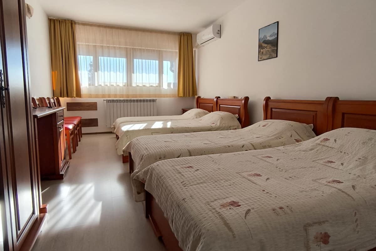 Family Quadruple Room, Mountain View, Garden Area | Blackout drapes, soundproofing, bed sheets