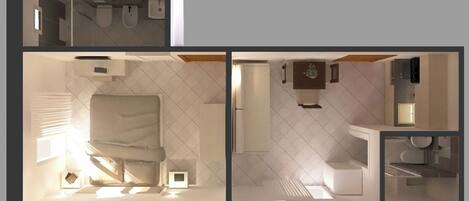 Appartement | Literie hypoallergénique, minibar, coffre-fort, accès au Wi-Fi (inclus)