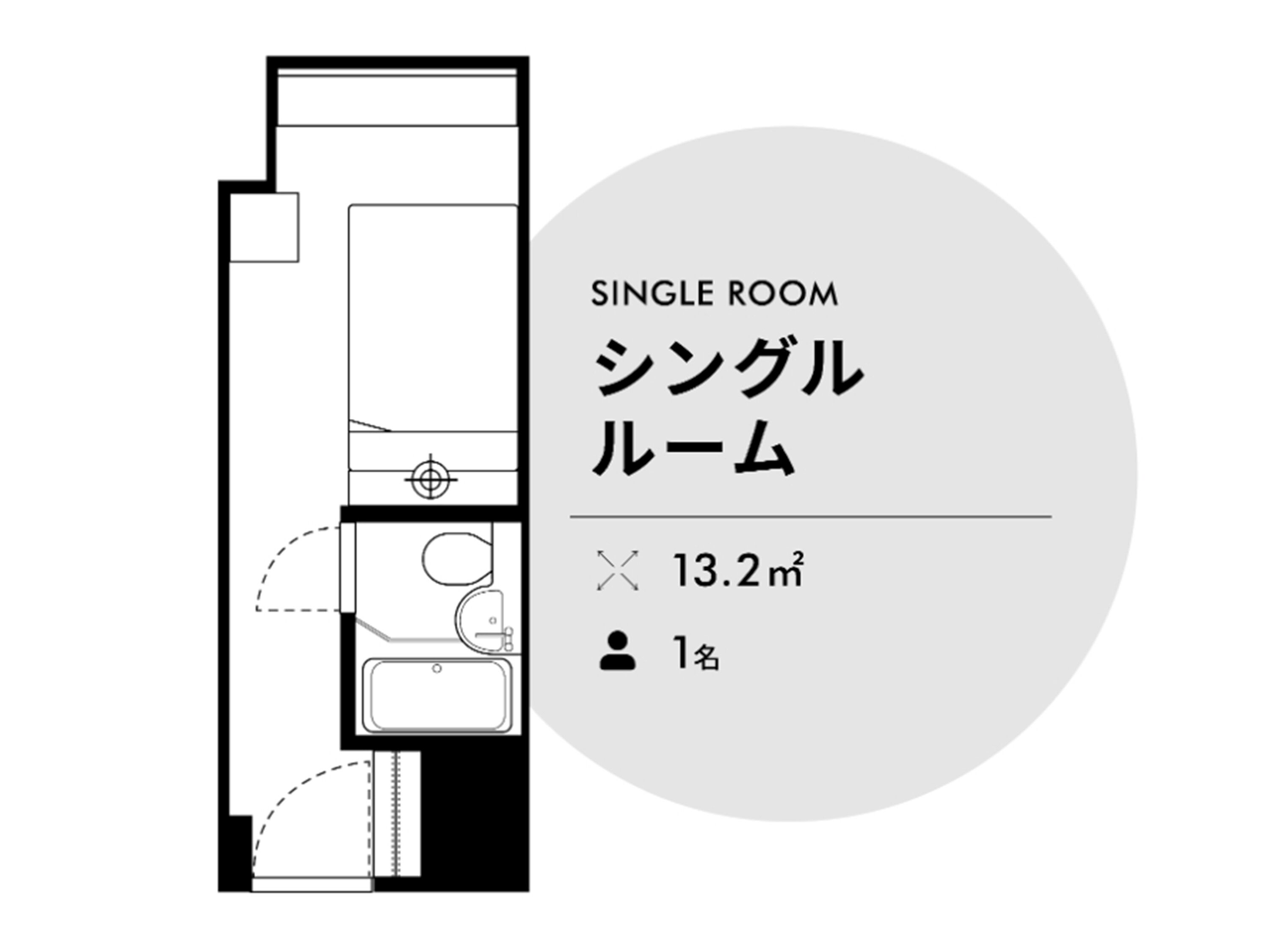 single room, non smoking (13㎡, bed size 120cm) | desk, free wifi