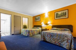 Standard Room, 2 Double Beds, Non Smoking | Desk, iron/ironing board, free WiFi, bed sheets
