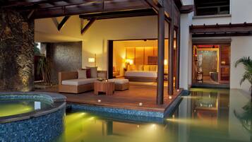 Luxury Beachfront Pool suite | 1 bedroom, Egyptian cotton sheets, premium bedding, down comforters