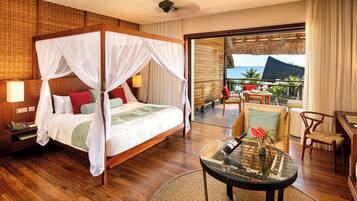 Luxury Lagoona Suite with Partial Seaview | Sábanas de algodón egipcio, ropa de cama de alta calidad y edredón