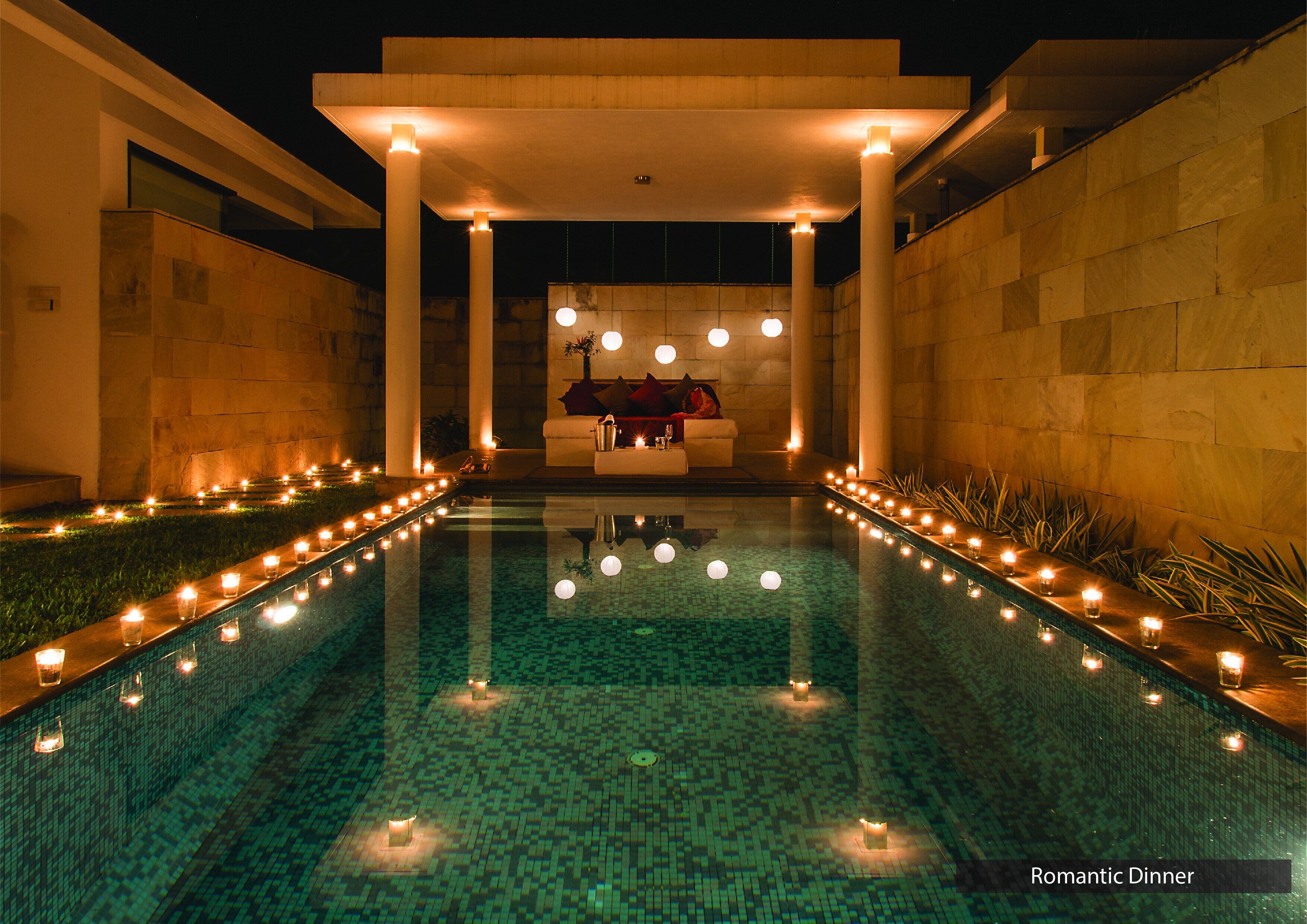 Indoor pool, outdoor pool, sun loungers