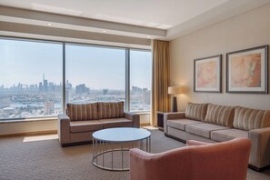 Suite, 1 Double Bed, Corner | Living area - Swissotel Al Ghurair (Dubai)