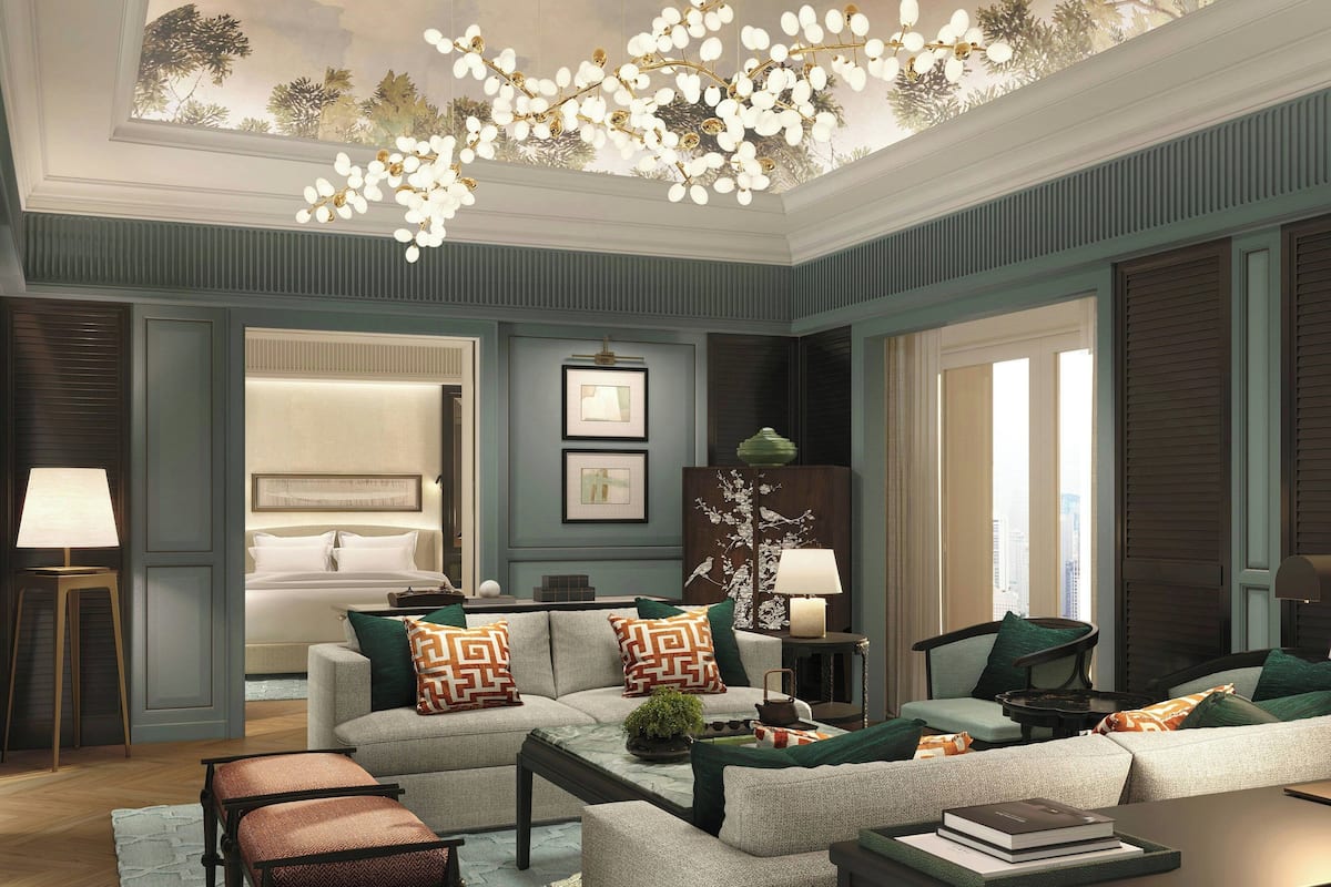 Presidential Suite, 1 King Bed, Non Smoking, Pool View | Living area | 42-inch LCD TV with digital channels, TV