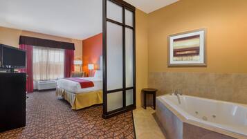 In-room safe, desk, iron/ironing board, free cribs/infant beds