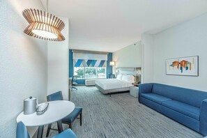 Suite, 1 King Bed, Accessible (Communications, Accessible Tub) | Desk, laptop workspace, blackout curtains, iron/ironing board