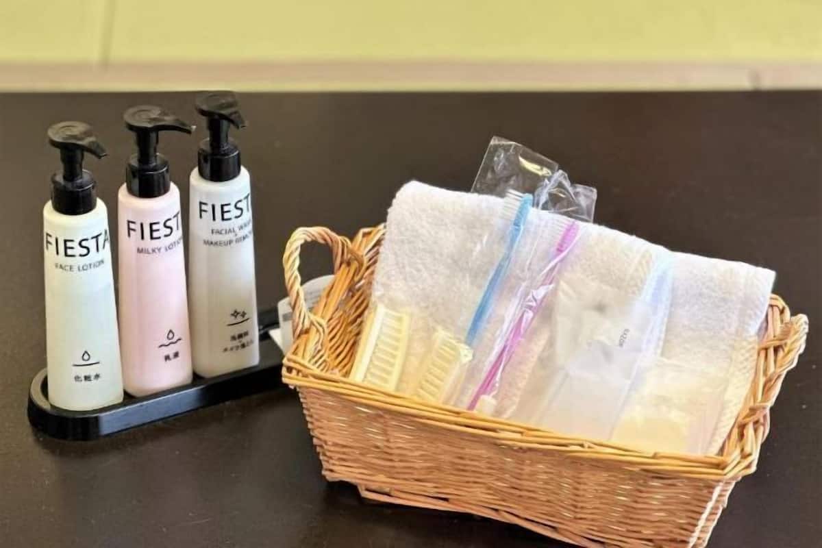 Kelengkapan dandanan diri percuma, pengering rambut, selipar, bidet