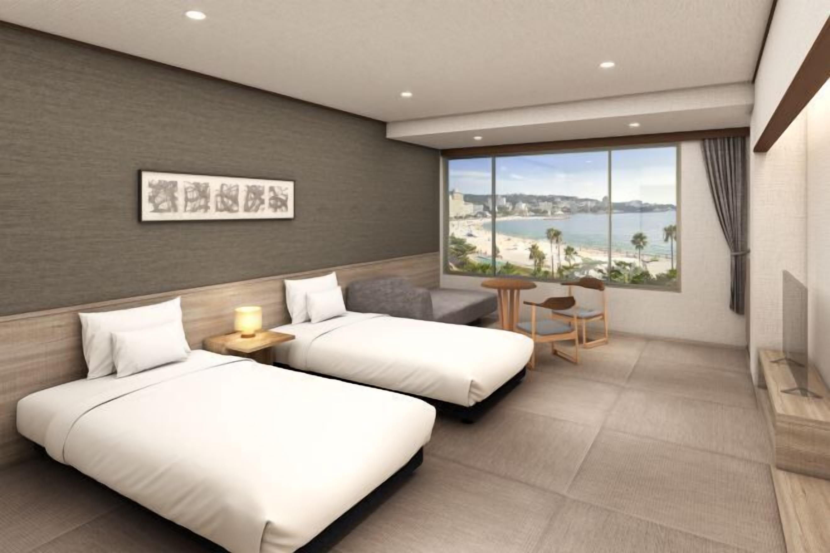 Down comforters, in-room safe, blackout drapes, free WiFi