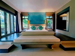 ห้องดีลักซ์, เตียงคิงไซส์ 1 เตียง, วิวสวน | ตู้นิรภัยในห้องพัก, ตกแต่งพิเศษโดยเฉพาะ, โต๊ะทำงาน, เ  ตียงเสริม/เปล