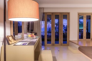 Chambre Deluxe, 1 très grand lit, vue océan