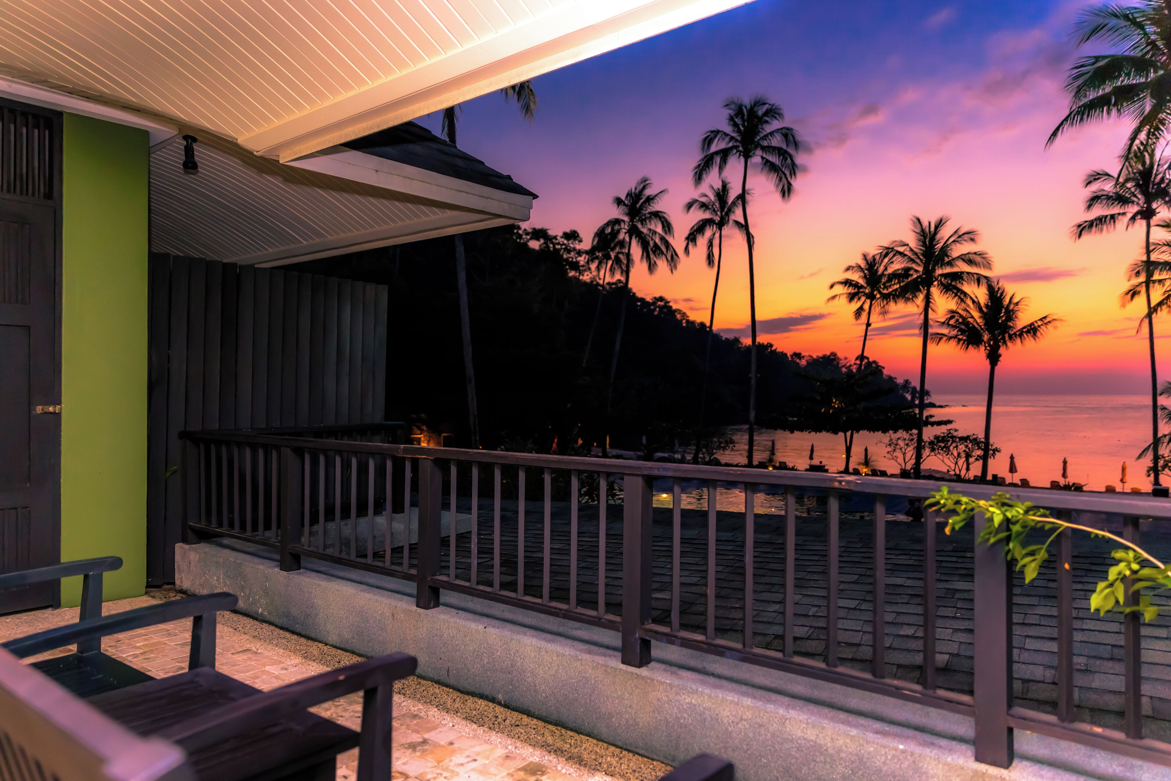 Habitación Deluxe, 1 cama de matrimonio grande, vistas al mar | Terraza o patio